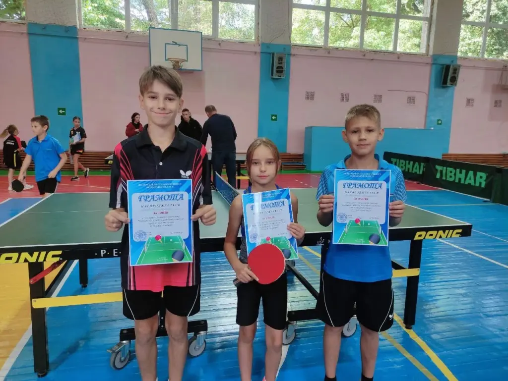 Монастирищенські спортсмени вибороли призові місця на чемпіонаті Черкащини з настільного тенісу