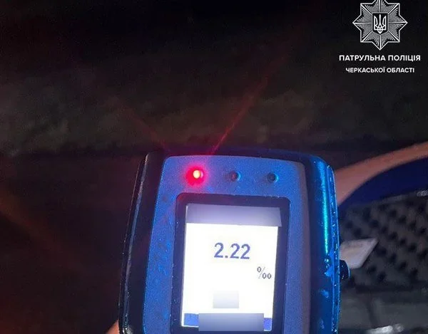 Під час комендантської години у Черкасах патрульні виявили двох нетверезих водіїв