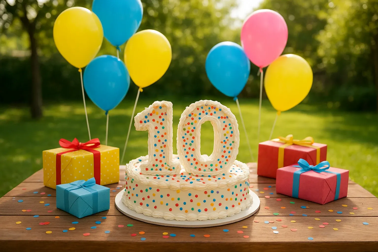 Привітання з днем народження на 10 років