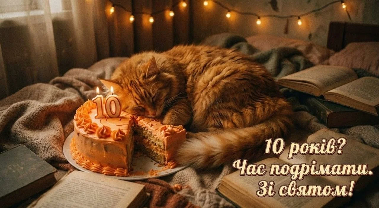 Привітання з днем народження на 10 років