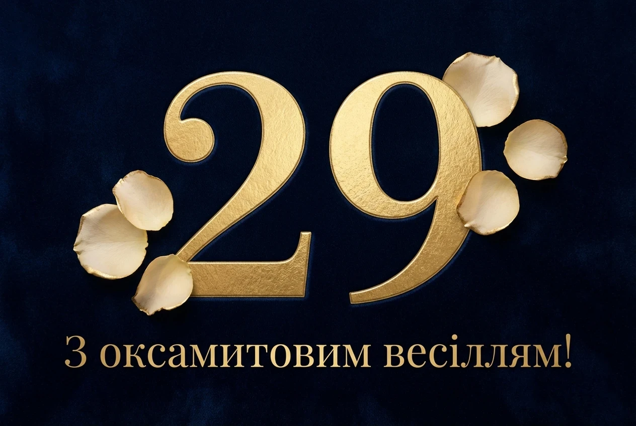 29 років оксамитове весілля
