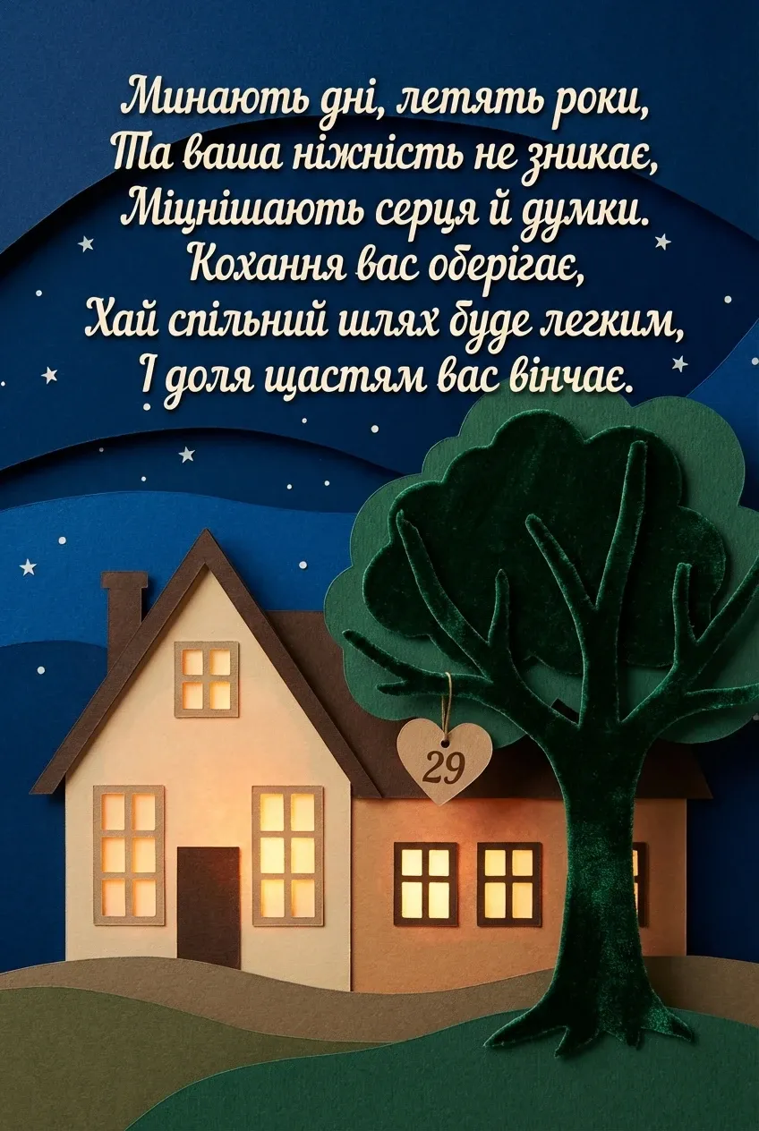 29 років оксамитове весілля