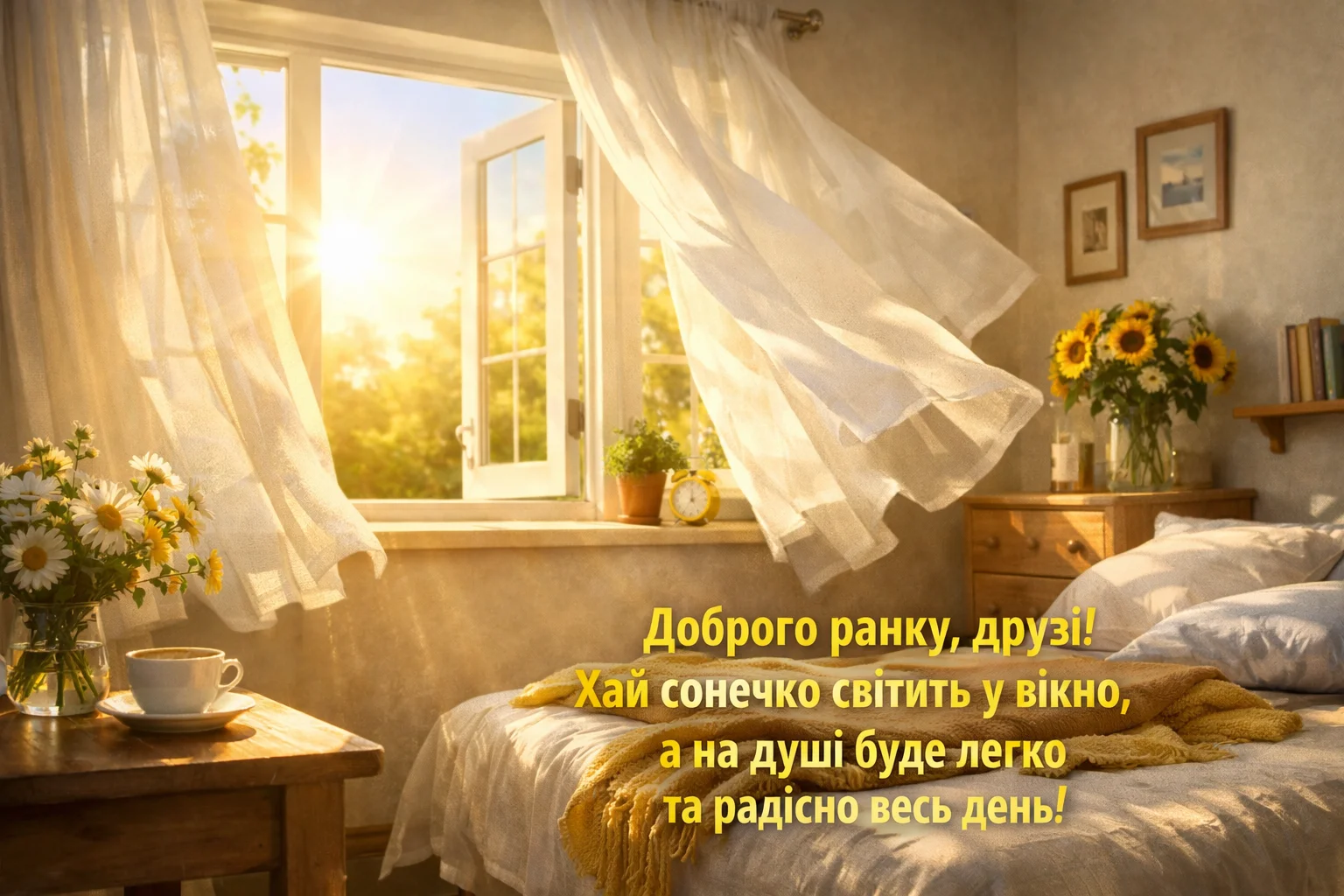 Доброго ранку, друзі: душевні побажання та найкращі картинки для гарного настрою