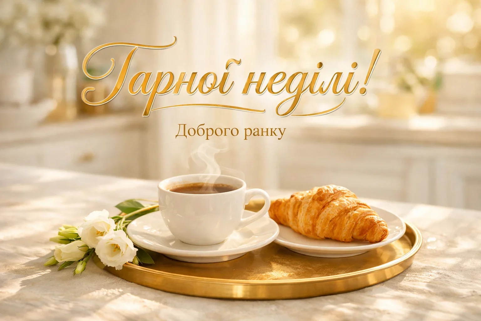 Недільного доброго ранку та гарної неділі: душевні листівки та найтепліші побажання