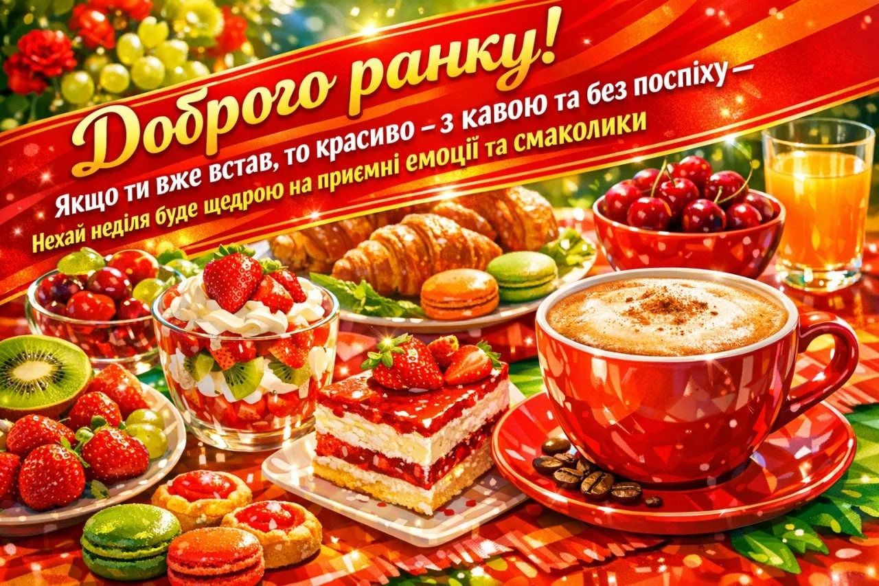 Недільного доброго ранку та гарної неділі: душевні листівки та найтепліші побажання