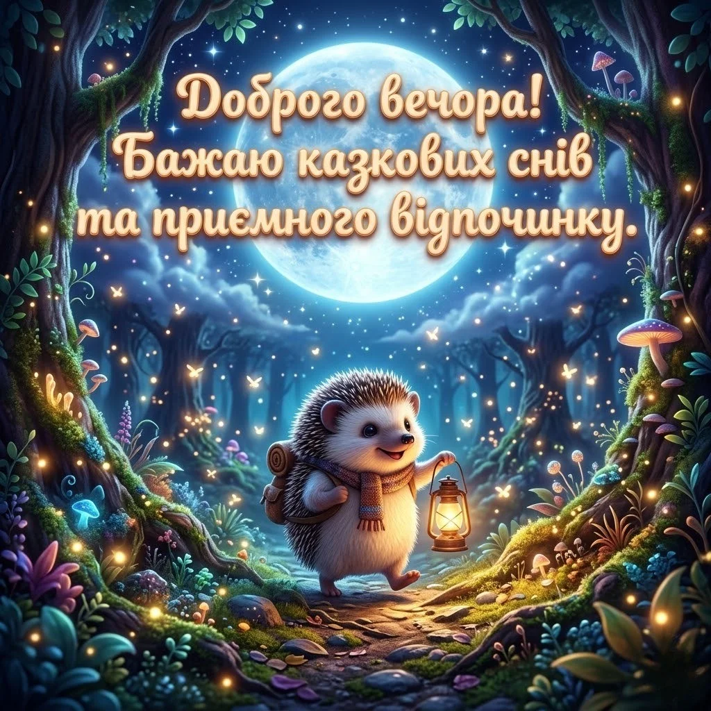 Найкращі картинки доброго вечора українською для душевних побажань та затишного настрою
