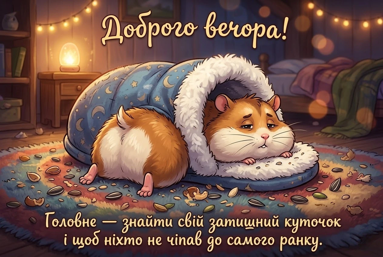Найкращі картинки доброго вечора українською для душевних побажань та затишного настрою
