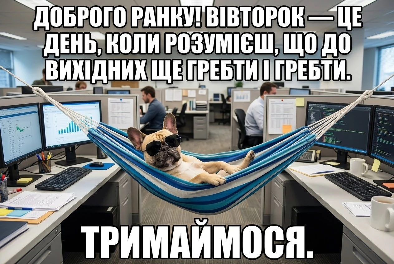 Повідомлення Gemini Доброго ранку вівторка: найкращі картинки українською мовою для гарного настрою та натхнення