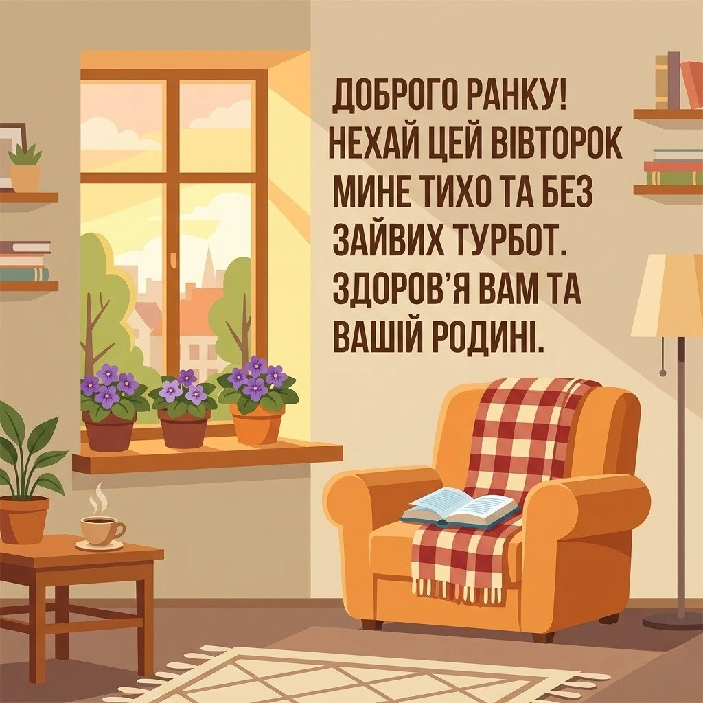 Повідомлення Gemini Доброго ранку вівторка: найкращі картинки українською мовою для гарного настрою та натхнення