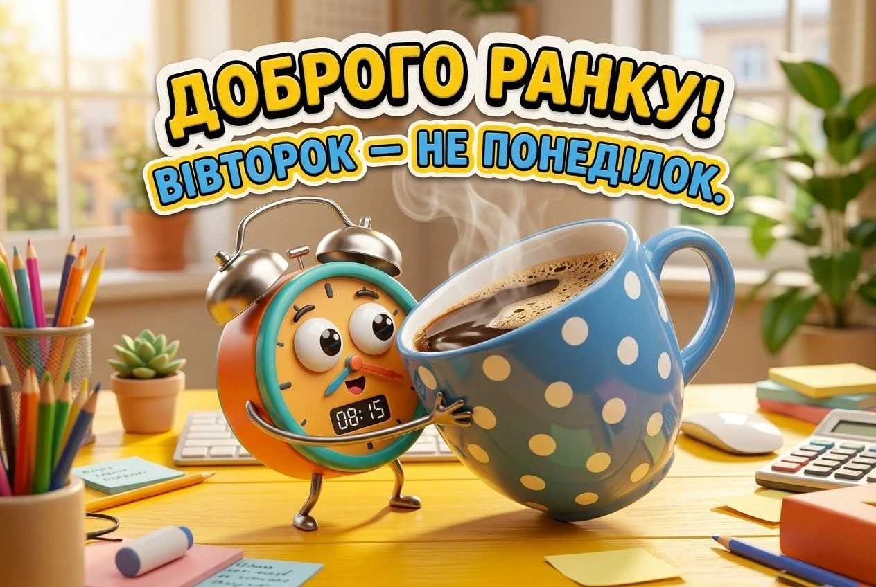 Доброго ранку вівторка: найкращі картинки українською мовою для гарного настрою та натхнення