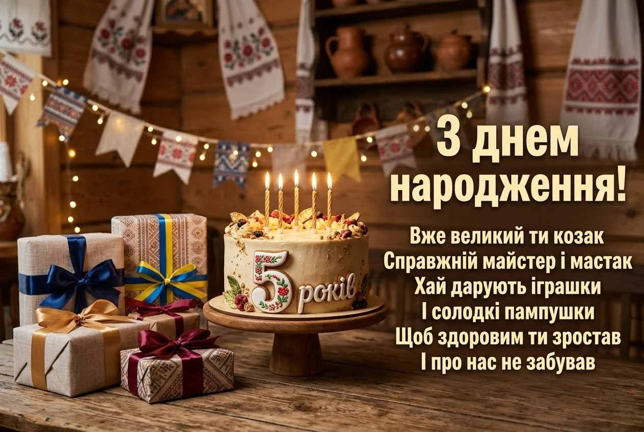 З днем народження, 5 років! Найкращі вітання для маленького героя