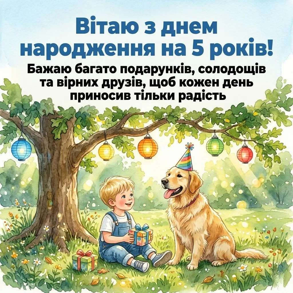 З днем народження, 5 років! Найкращі вітання для маленького героя
