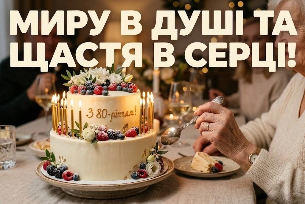 Привітання з 80-річчям жінці: слова пошани, любові та побажання довголіття