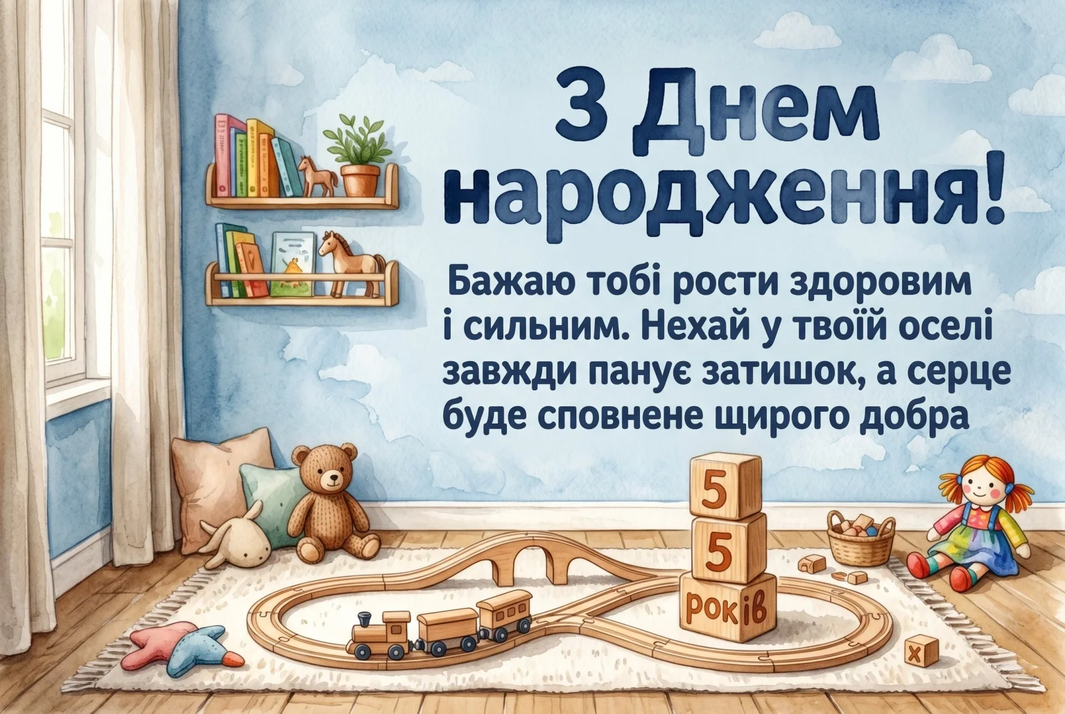 День народження 5 років: найкращі побажання для хлопчика в картинках та тексті