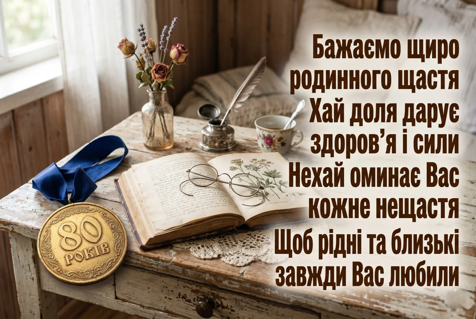 Як привітати з 80-річчям: картинки, вірші та проза для ювілярів