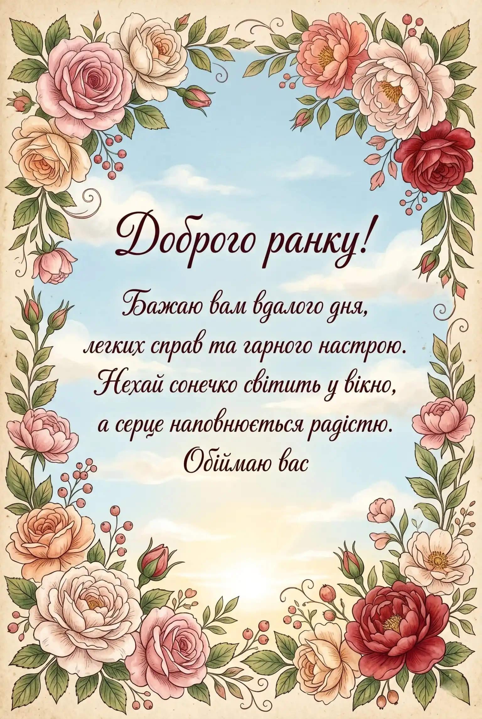 Доброго ранку, друзі та найкращі картинки з душевними побажаннями для гарного дня