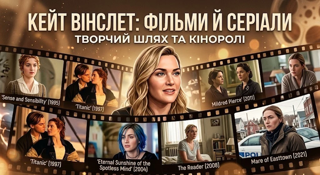 Повна фільмографія Кейт Вінслет: від Титаніка до наших днів