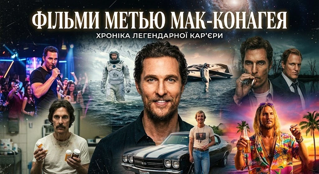 Фільми Метью Мак-Конагея: від трилерів до наукової фантастики